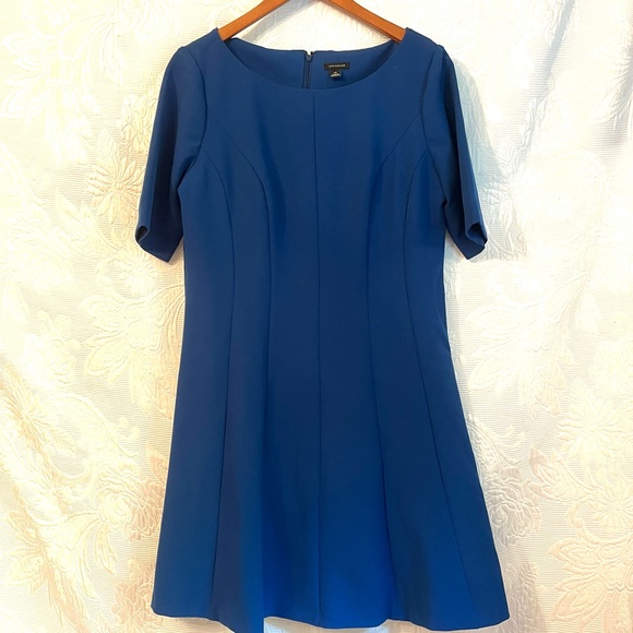 NWOT-Ann Taylor~Flared Dress~Size 14~Jewel Blue - Picture 4 of 7
